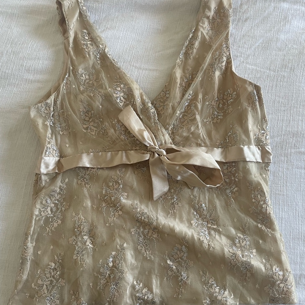 Y2K lace coquette top